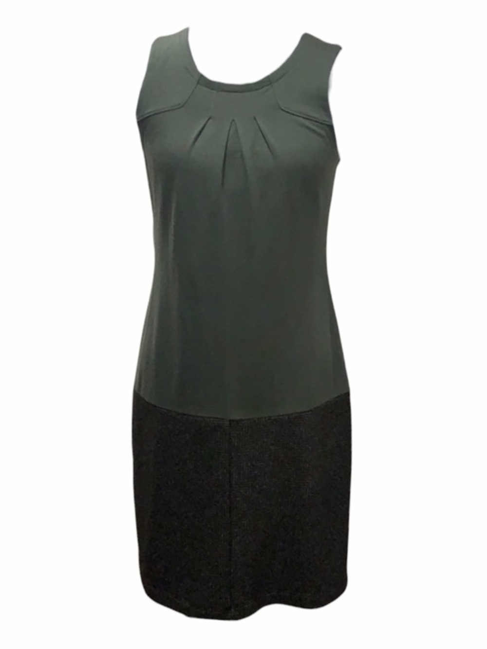 Ibex Sierra Vista Sleeveless Green and Grey Sheath Dress